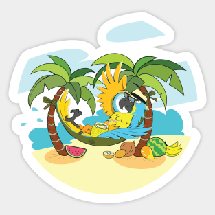 Tropical Parrot Sticker